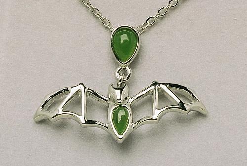 Jade Cavern Bat Necklace