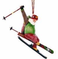 Free Ski Santa Ornament
