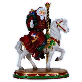 Santa on Carousel Horse