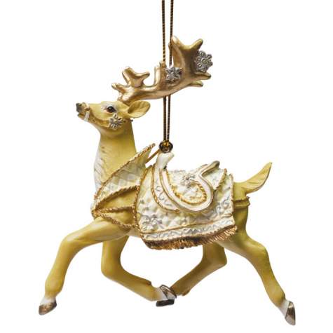 White Christmas Reindeer Ornament